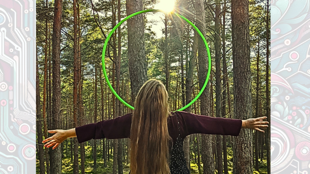 Hula Hoop dance forest green